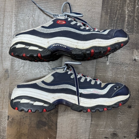 Skechers Blue and Gray Sneakers with Mesh Upper and Rugged Outsole - Picture 3 of 9